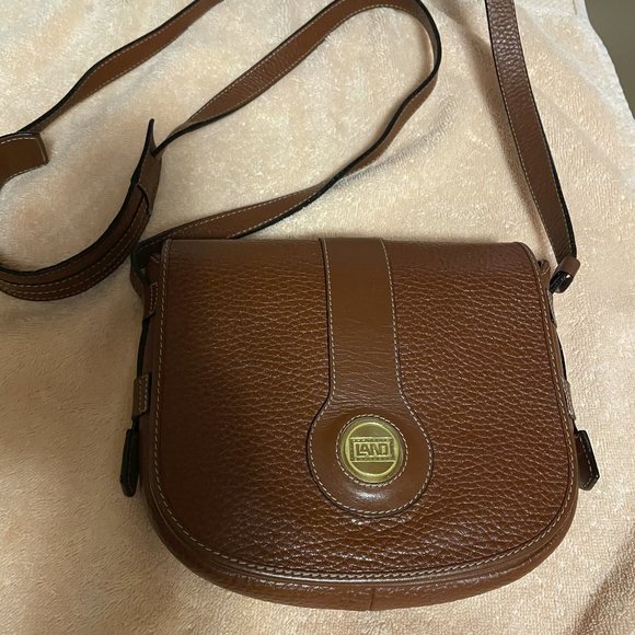 Land Leather Handbags - BROWN  LEATHER CROSSBODY  PURSE / HANDBAG
